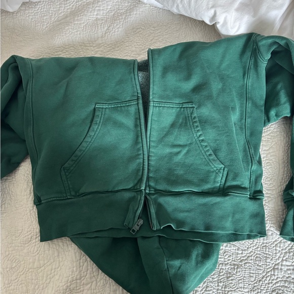 Aritzia Tna Cozy Fleece Boyfriend Hoodie - Green - Picture 3 of 4